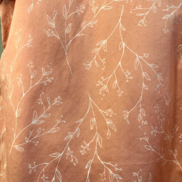 BLACK BROWN 1826 Men's Casual Button Down Shirt Sz L Peach with Cream Detail - Picture 6 of 11